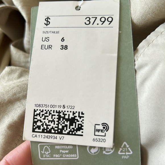 H&M Straight-Leg Linen-Blend Trousers - BNWT - sz 6 - Picture 9 of 9